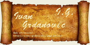 Ivan Grdanović vizit kartica